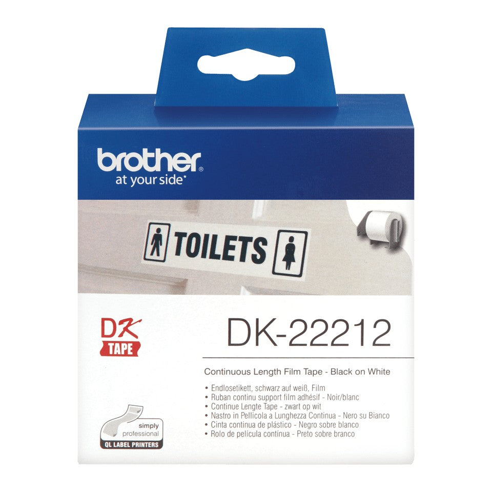 BROTHER P-TOUCH DK-22212 blanc continue length film 62mm x 15.24m