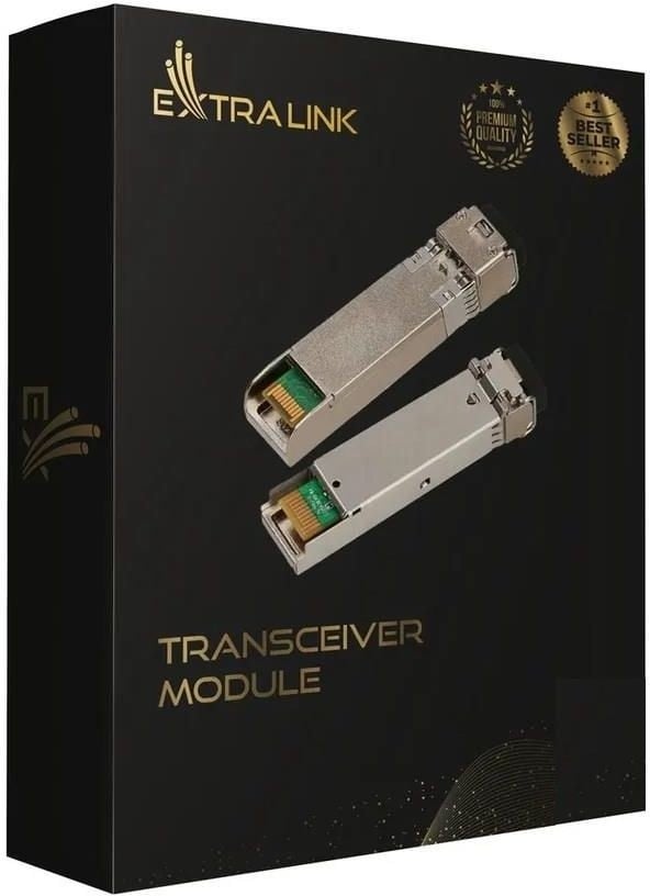 Extralink SFP+ 10G 2-pack | Module SFP+ | 10Gbps, LC/UPC, 1310nm, 10km, mode simple, DOM
