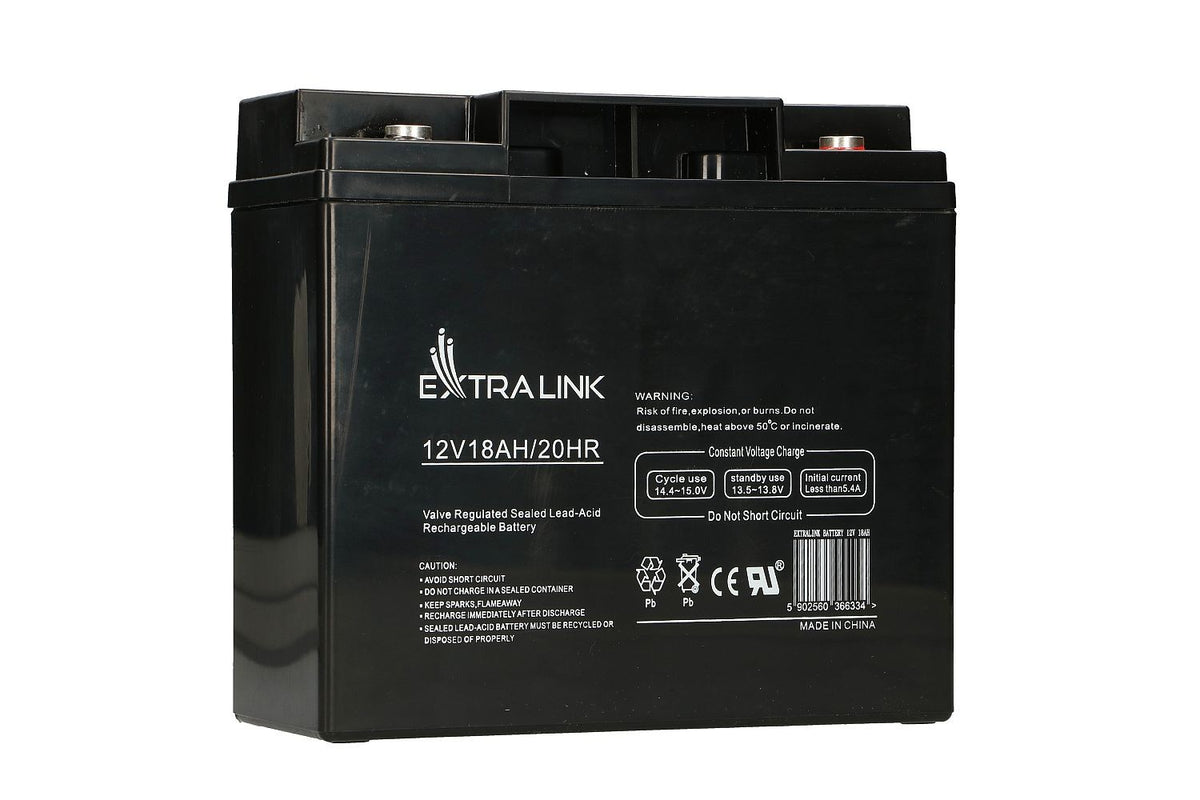 Extralink AKUMULATOR BATTERY ACCUMULATOR AGM 12V 18AH - Batterie - 18.000 mAh Sealed Lead Acid (VRLA) 13,5 V