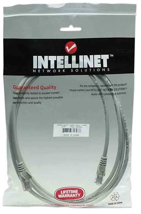 Intellinet 336628 câble de réseau Gris 1,5 m Cat5e U/UTP (UTP)
