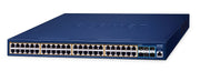 PLANET GS-6311-48P6X commutateur réseau Géré L3 Gigabit Ethernet (10/100/1000) Connexion Ethernet, supportant l'alimentation via ce port (PoE) Bleu