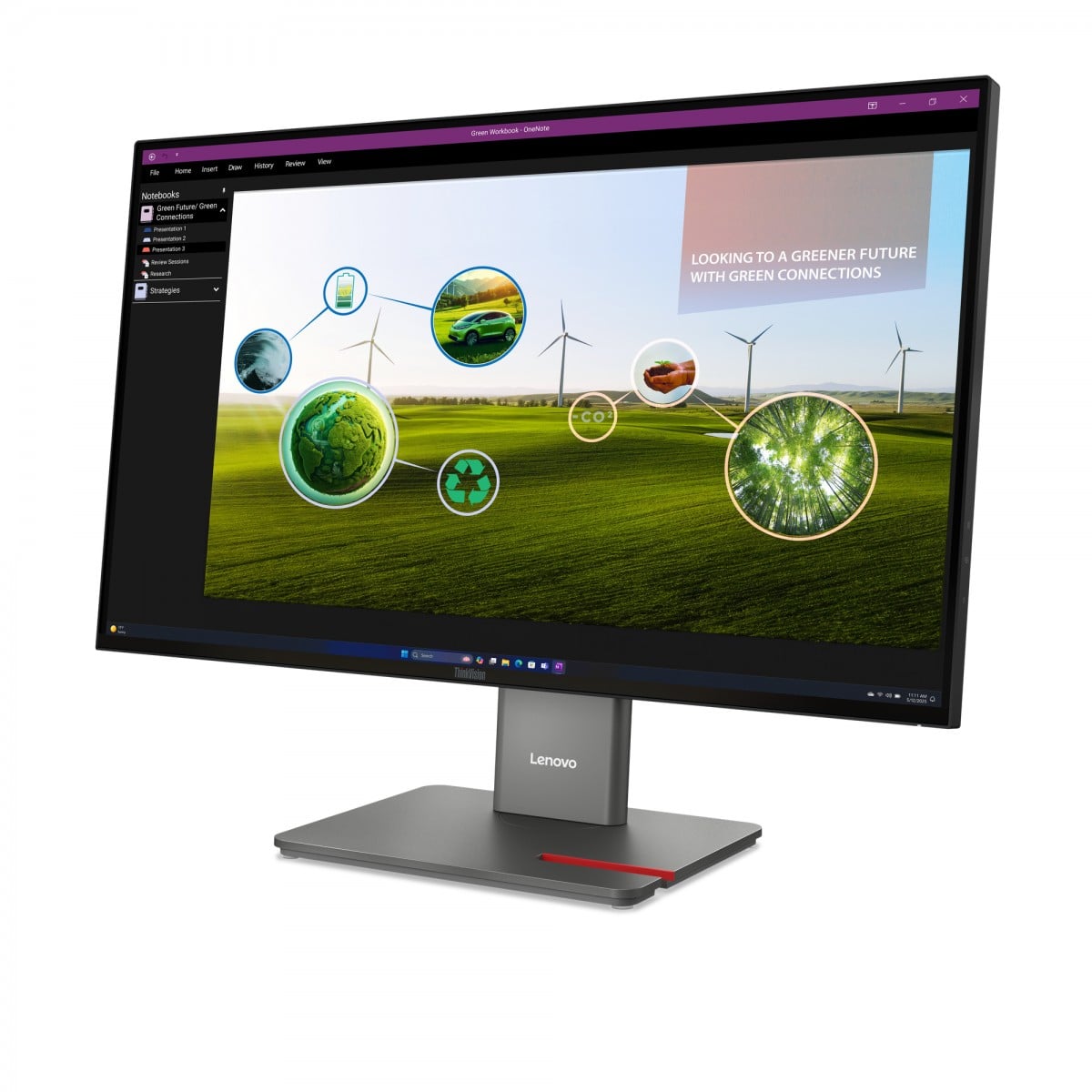 LENOVO ThinkVision P27Q-40 LED Écran 27p 2560x1440 QHD 120Hz IPS 350cd/m2 1500:1 DisplayHDR 10 4ms HDMI DisplayPort DaisyChain