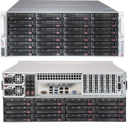 Supermicro CSE-847BE2C-R1K23LPB 4U SC847B LP Chassis SAS3 dual expander,10K fan 1200W PWS