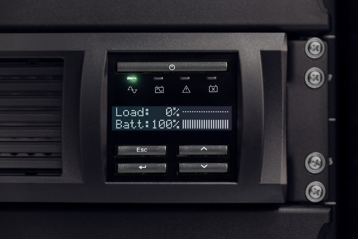 APC Smart-UPS 750VA LCD RM UPS rack-mountable AC 230V 500Watt 750VA Ethernet RS-232 USB output connectors 6 2U Black