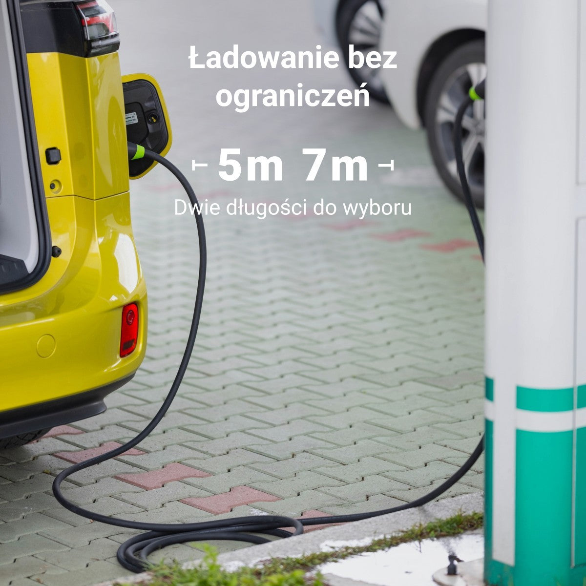 Green Cell EVKABGC03 Snap Câble EV Type 2 11kW 5m 16A pour recharge Tesla Model Y 3 S X, Kia EV6, VW ID.4, ID.5, BMW i4, iX, Ford Mach-E