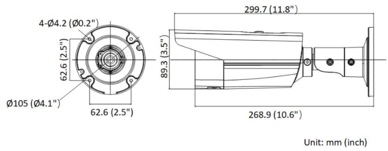 Hikvision DS-2CD2T43G2-2LI(2.8mm) 4 MP caméra réseau Bullet avec Acusense et éclairage hybride intelligent fixe