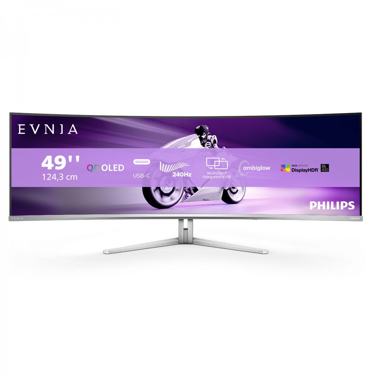 PHILIPS 49M2C8900/00 49p 5120x1440 Gaming Monitor OLED 32:9 0.03ms 2xHDMI DP USB