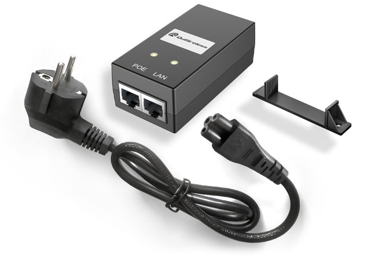 QuPSU P248E Passive PoE PSU 24V 0.8A , EU cord, wall mount