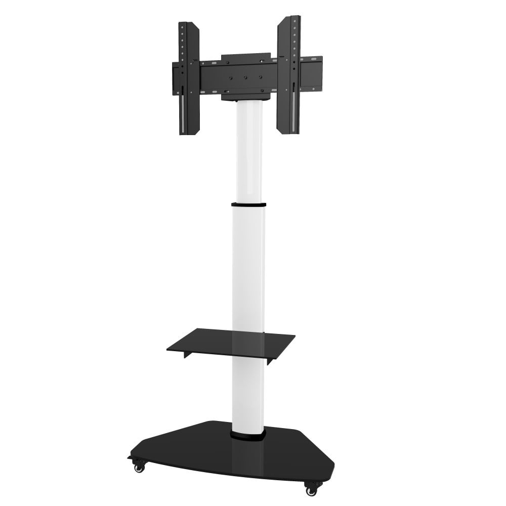 "Techly ICA-TR3WH Support TV mobile 37-70"" jusqu'a 40kg réglable 2 étageres"
