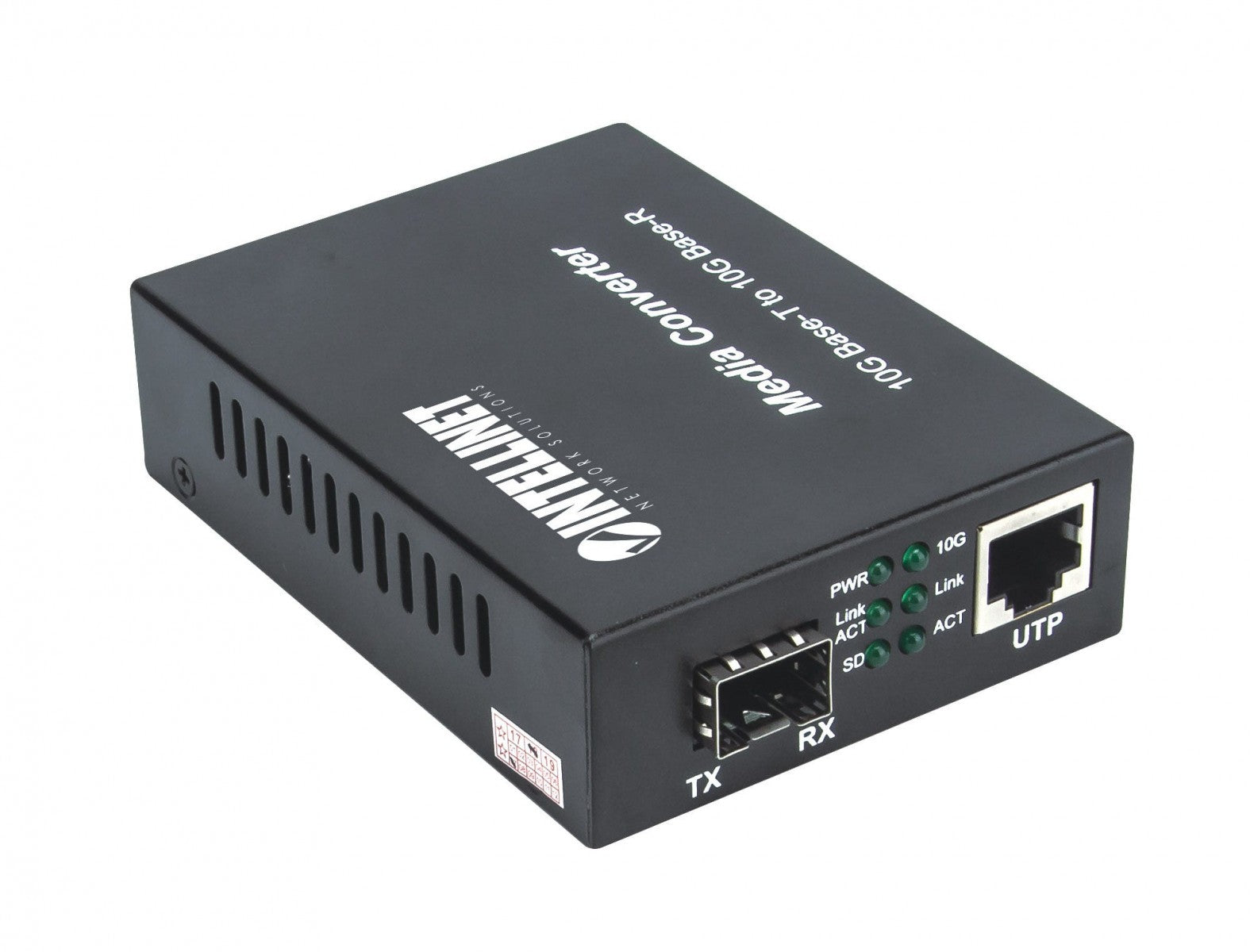 Intellinet 508193 convertisseur de support réseau 10000 Mbit/s Noir
