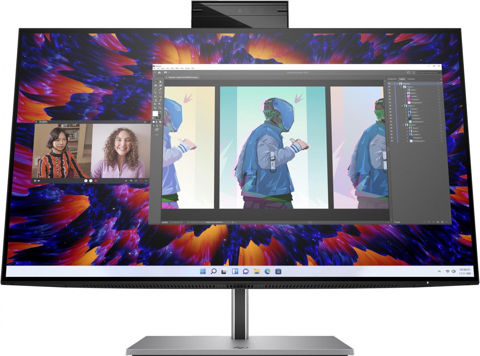 HP Écran de conférence Z24m G3 QHD avec webcam IR 5Mpx 23.8p QHD 2560x1440 HDMI USB-C USB port DisplayPort