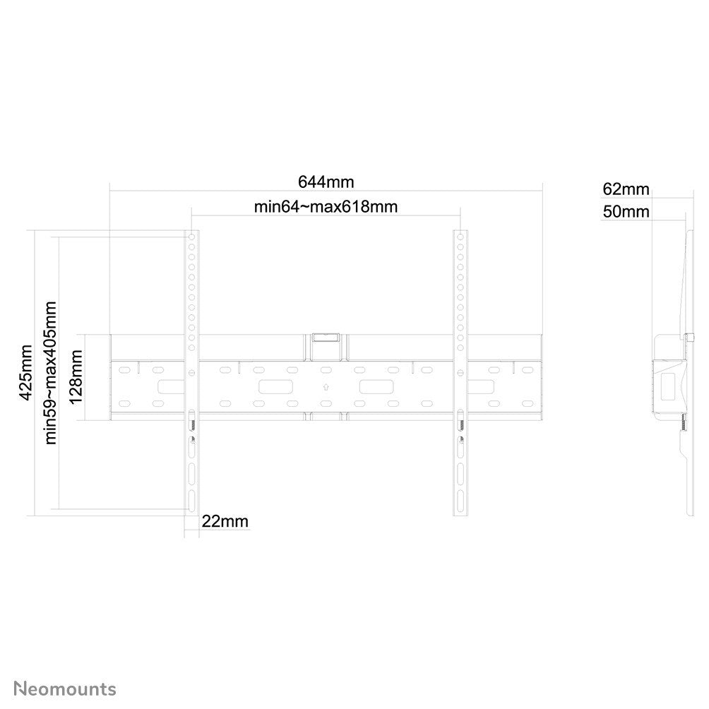 NEOMOUNTS LFD-W1640MP Support décran mural 37-75p - fixe