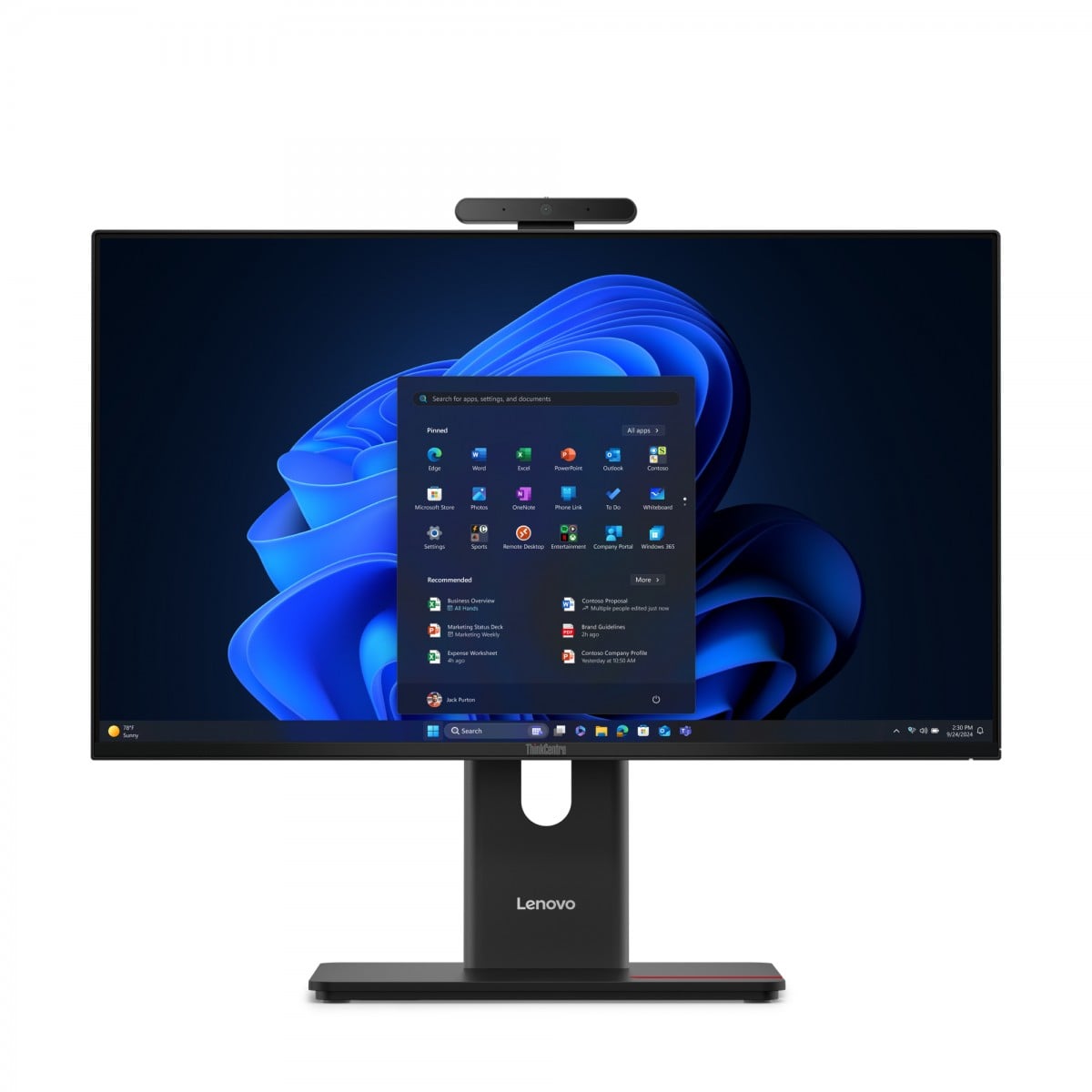 "Lenovo ThinkCentre M70a Gen 6 Intel Core Ultra 5 235T 60,5 cm (23.8"") 1920 x 1080 pixels PC All-in-One 16 Go DDR5-SDRAM 512 Go SSD Windows 11 Pro Wi-Fi 6E (802."