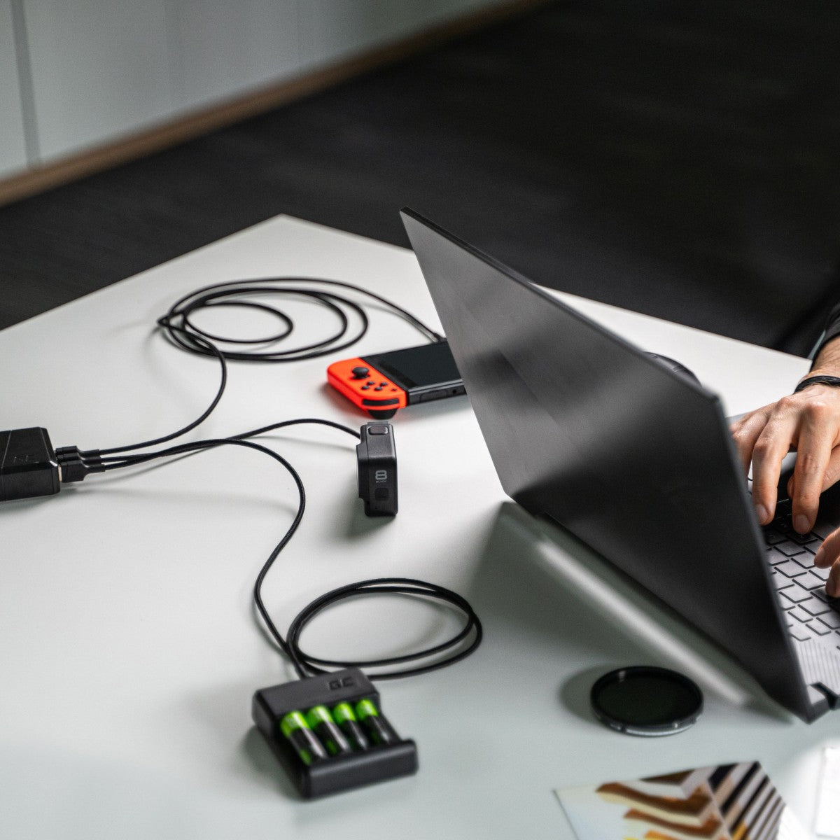 Green Cell KABGC22 câble USB 1,2 m USB 2.0 USB A USB C Noir