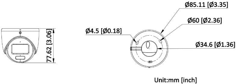 Hikvision DS-2CE70DF3T-LMFS(2.8mm) 2 MP Caméra Turret ColorVu a double éclairage fixe