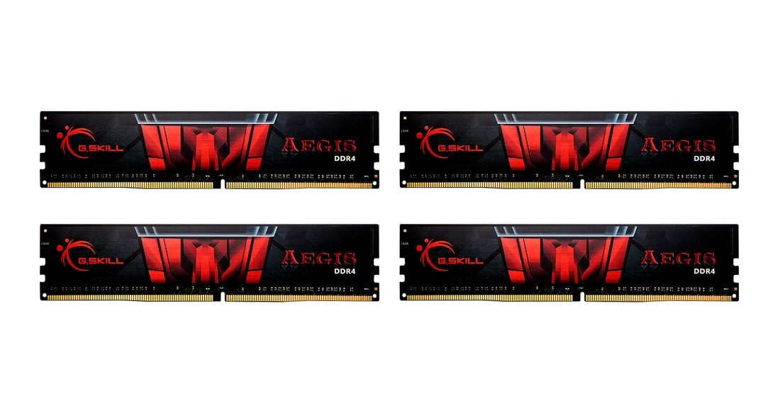 G.Skill Aegis F4-3200C16Q-64GIS module de mémoire 64 Go 4 x 16 Go DDR4 288-pin DIMM