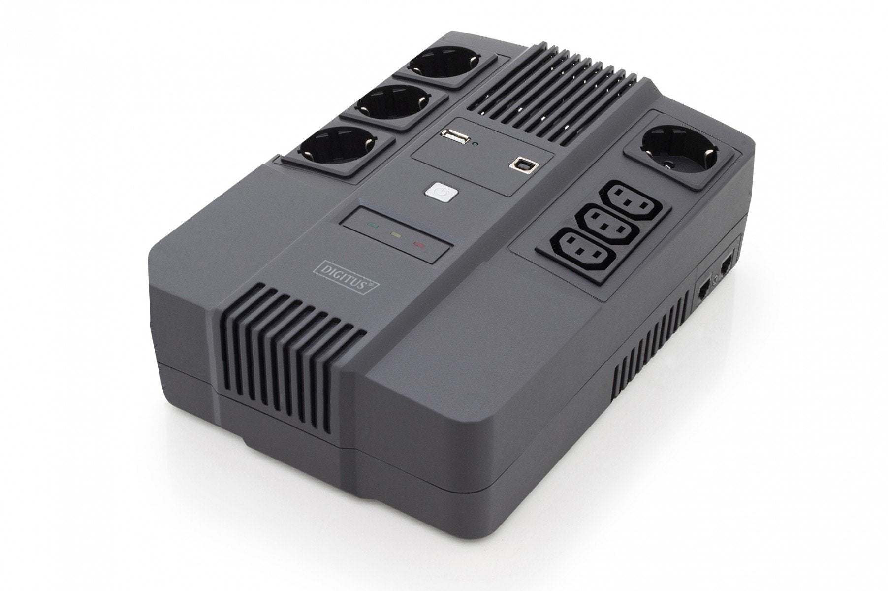 Digitus DN-170111 alimentation d'énergie non interruptible Interactivité de ligne 0,8 kVA 7 sortie(s) CA