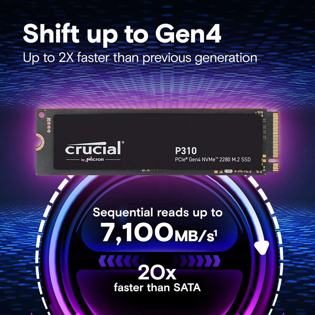 Crucial P310 1 To M.2 PCI Express 4.0 NVMe