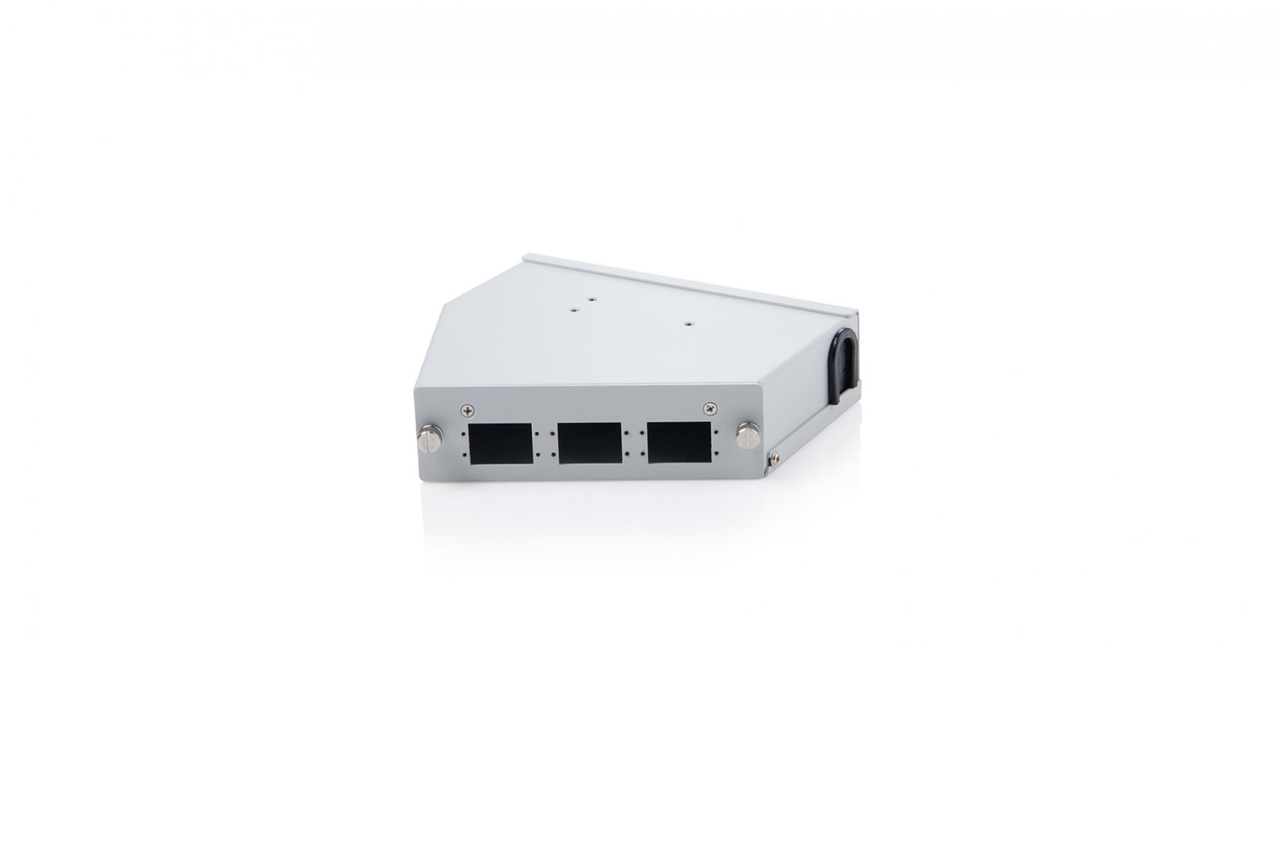 Digitus DN-96893 Répartiteur de fibre optique angulaire sur rail DIN, 6 SC DX/LC Quad, gris