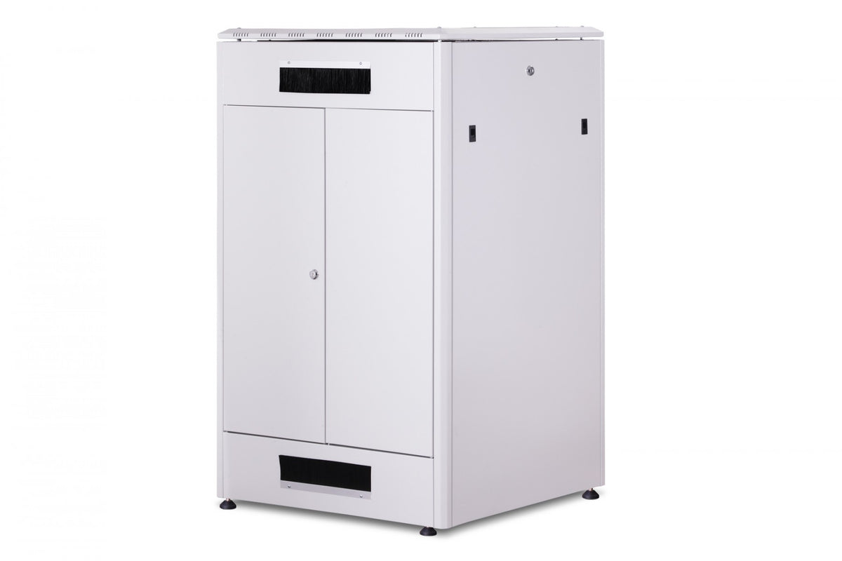 "Armoire réseau debout Unique 19"" 26U rack 800x800, porte avant en verre, gris, 800kg"