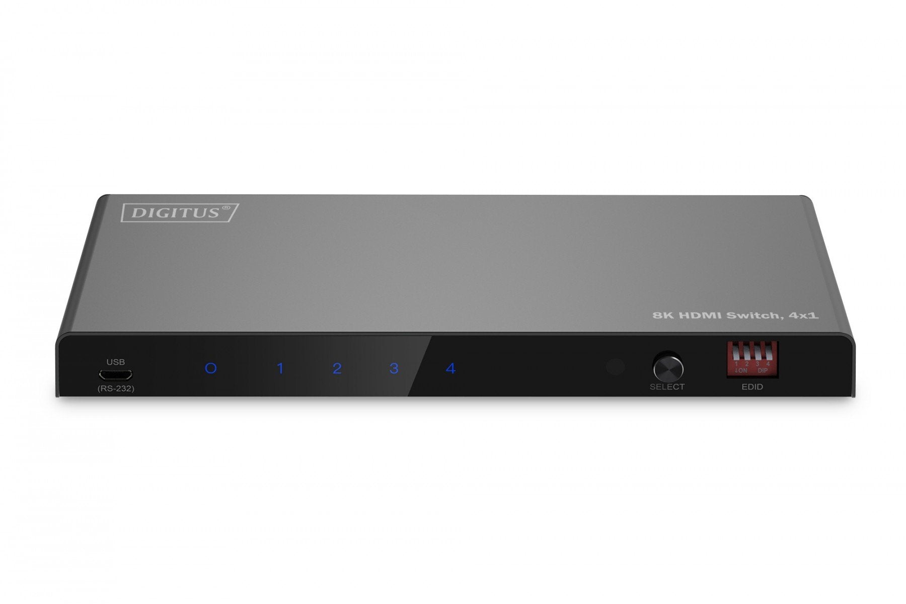 Commutateur HDMI 4x1, 8K/60Hz (4:4:4) avec HDR, 48 Gbps, HDCP 2.3, Toslink / Stéréo, EDID