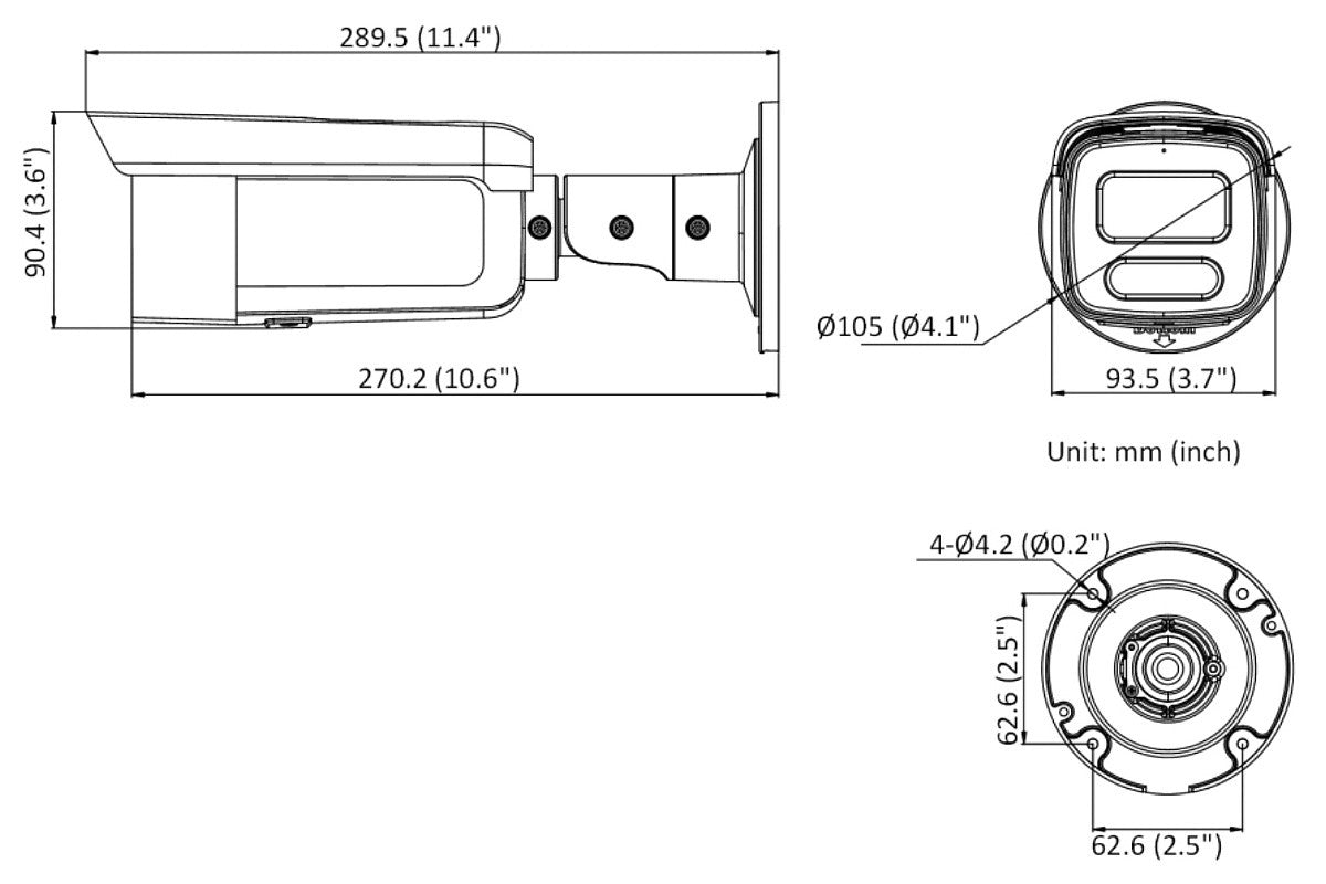 Hikvision DS-2CD2T47G2H-LISU/SL(2.8mm)(eF) 4 MP Smart Hybrid Light with ColorVu Fixed Bullet Network Camera