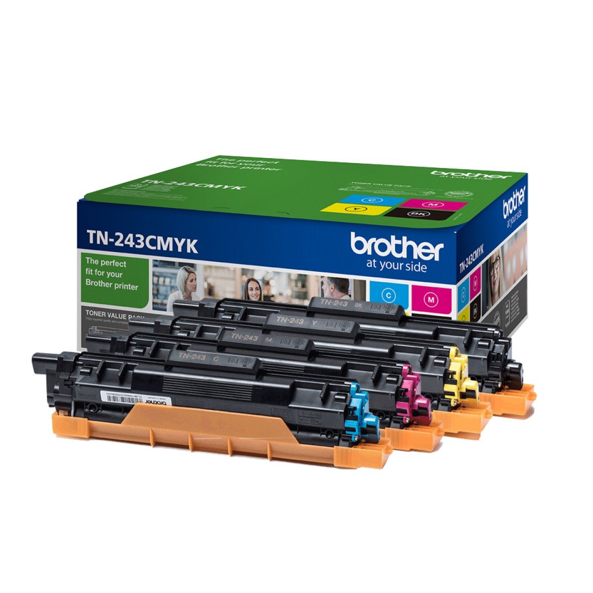BROTHER TN243CMYK Pack Toner standard Cyan Magenta Jaune Noir 4x 1000 pages pour Hl-L32xx DCP-L35xx MFC-L37xx