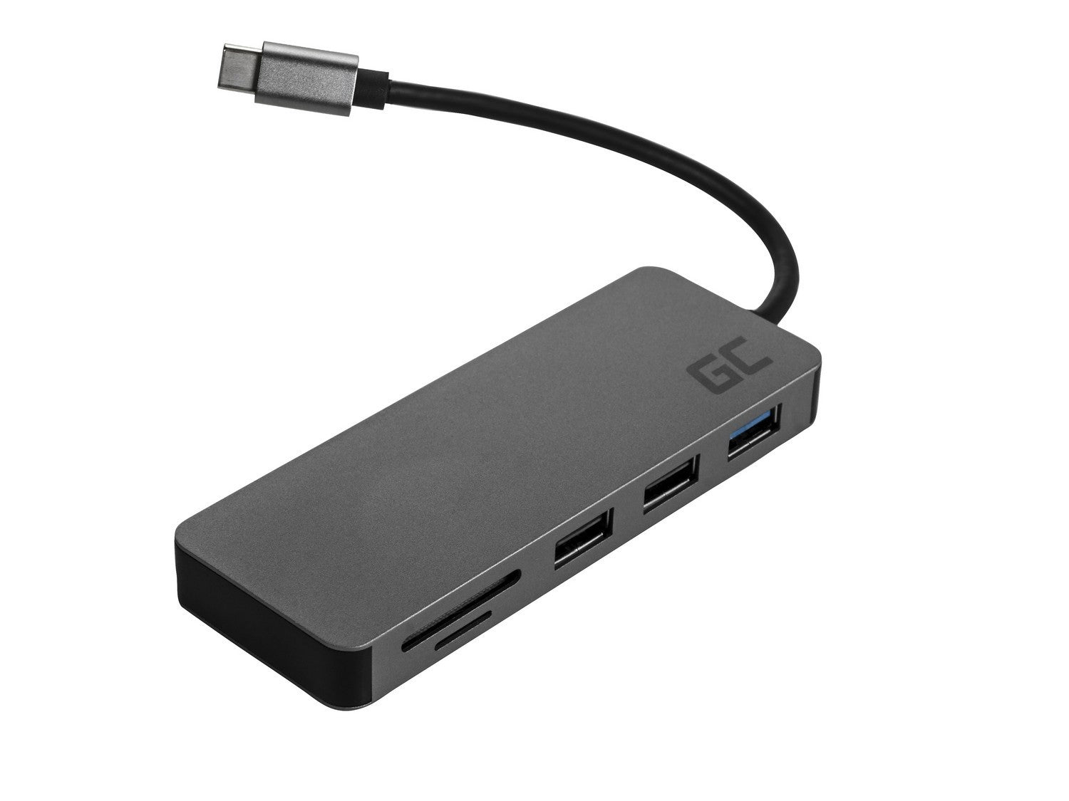 Green Cell AK50 hub & concentrateur USB 3.2 Gen 1 (3.1 Gen 1) Type-C Argent