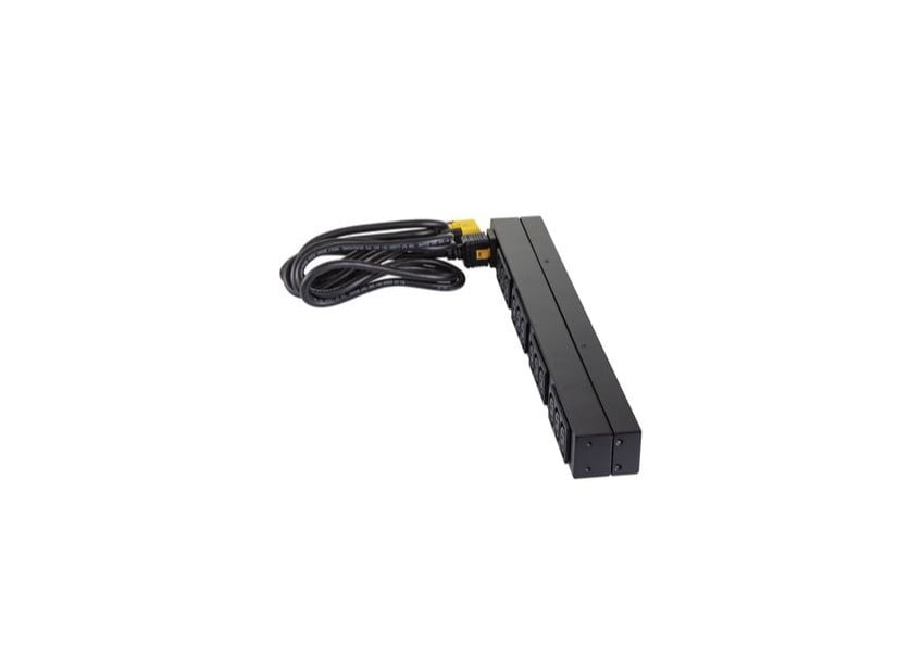 APC Basic Rack-Mount PDU Rack AC 208/230V input IEC 60320 C20 output connectors 12 power IEC 60320 C13 1U 19 2.49m cord BK