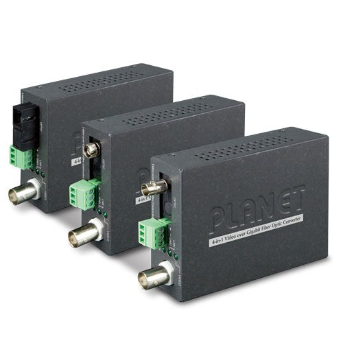 PLANET VF-102G-KIT convertisseur de support réseau Noir