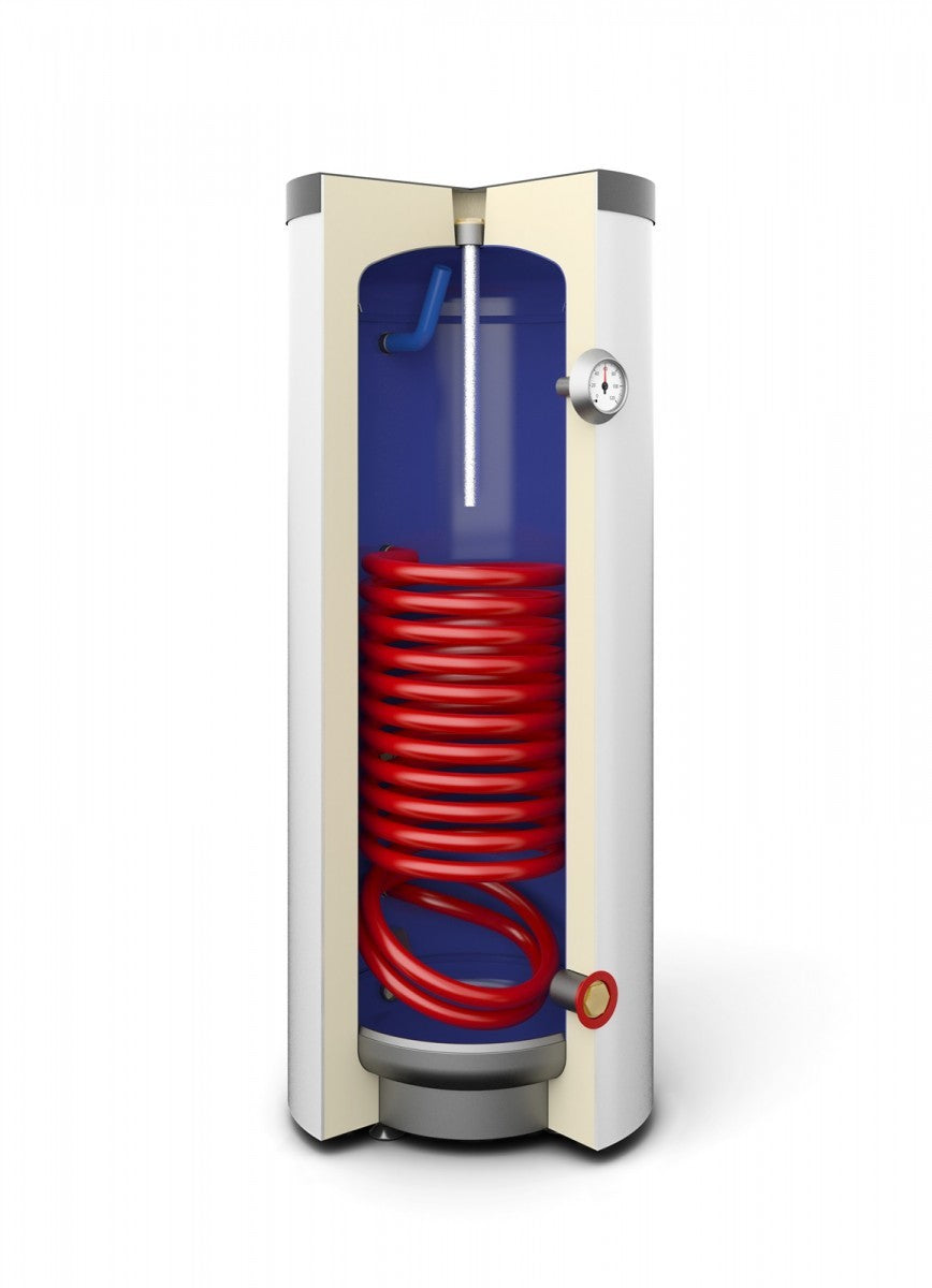 GALMET 26-148000 Échangeur de chaleur avec serpentin spiralé SGW(S) Mini Tower 140 l debout polyuréthane skay