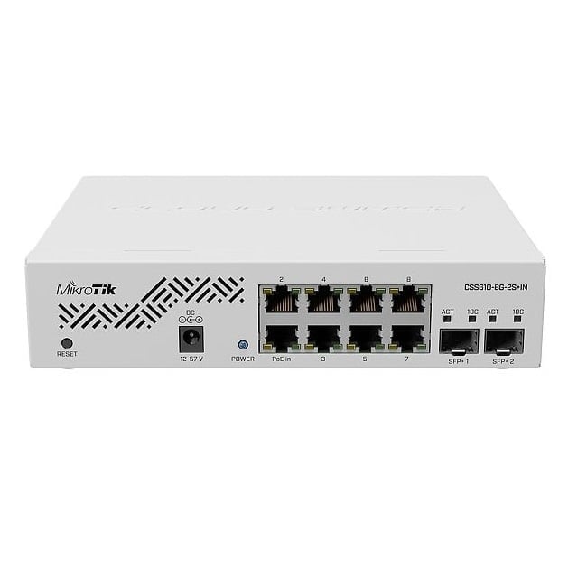 Commutateur Réseau de Bureau Mikrotik CSS610-8G-2S+IN RJ45