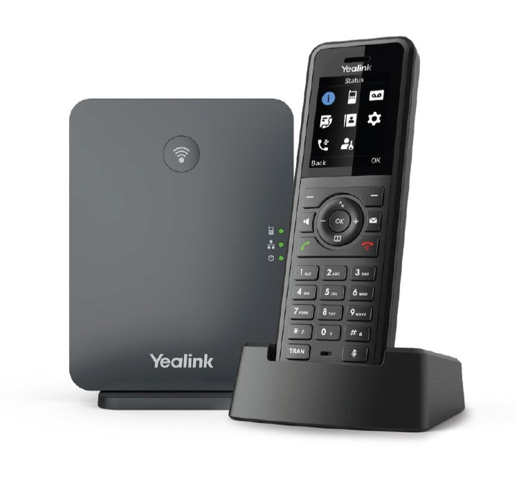 Yealink W77P Téléphone IP sans fil avec écran TFT et capacité de répertoire de 1000 contacts