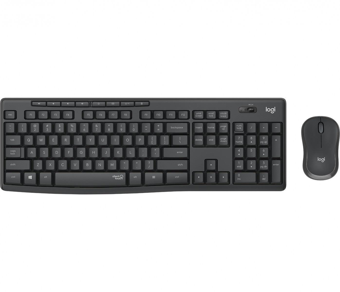 MK295 Silent Wireless Combo GRAPHITE NDX