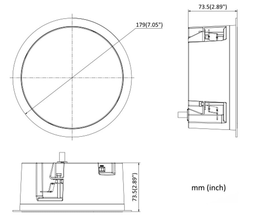 Hikvision DS-QAZ1206G1-BE Haut-parleur de plafond réseau 6W