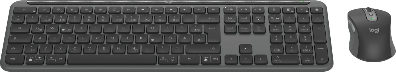 Logitech 920-012483 clavier Souris incluse Bureau RF sans fil + Bluetooth QWERTZ Allemand Graphite