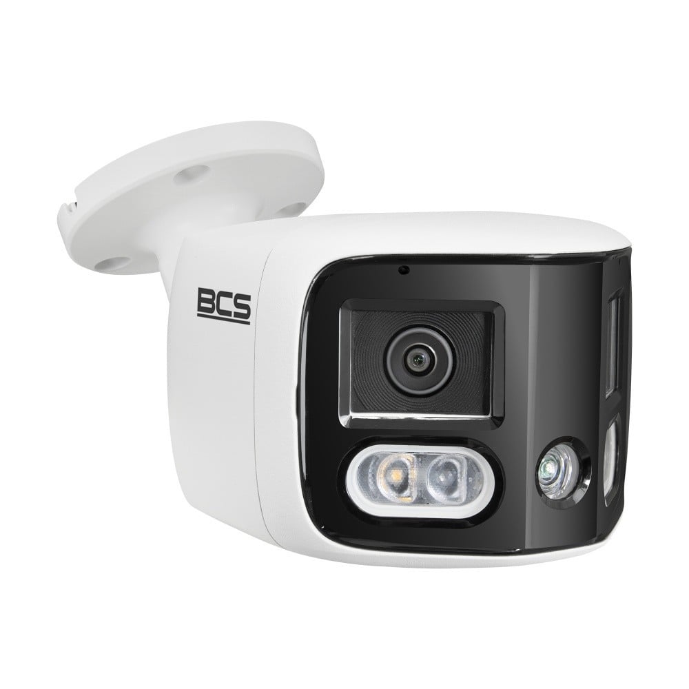 BCS BCS-L-PTIP2X4FCR2L2-Ai1 Caméra IP tubulaire 8MP avec vue panoramique et technologie NightColor