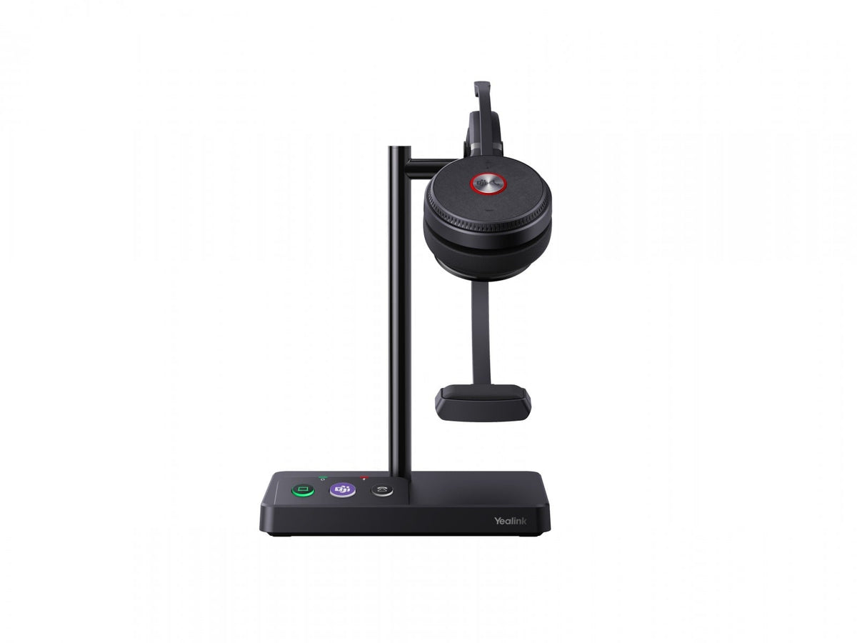 Yealink WH62 Mono Teams Sans fil Arceau Bureau/Centre d'appels Micro-USB Socle de chargement Noir