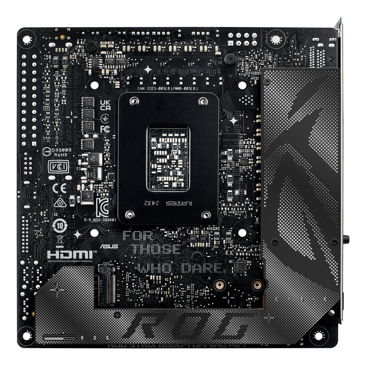 ASUS ROG STRIX B860-I GAMING WIFI LGA1851 DDR5 mini ITX MB 1xHDMI 1xDP 1xThunderBolt 2xM.2 4xSATA