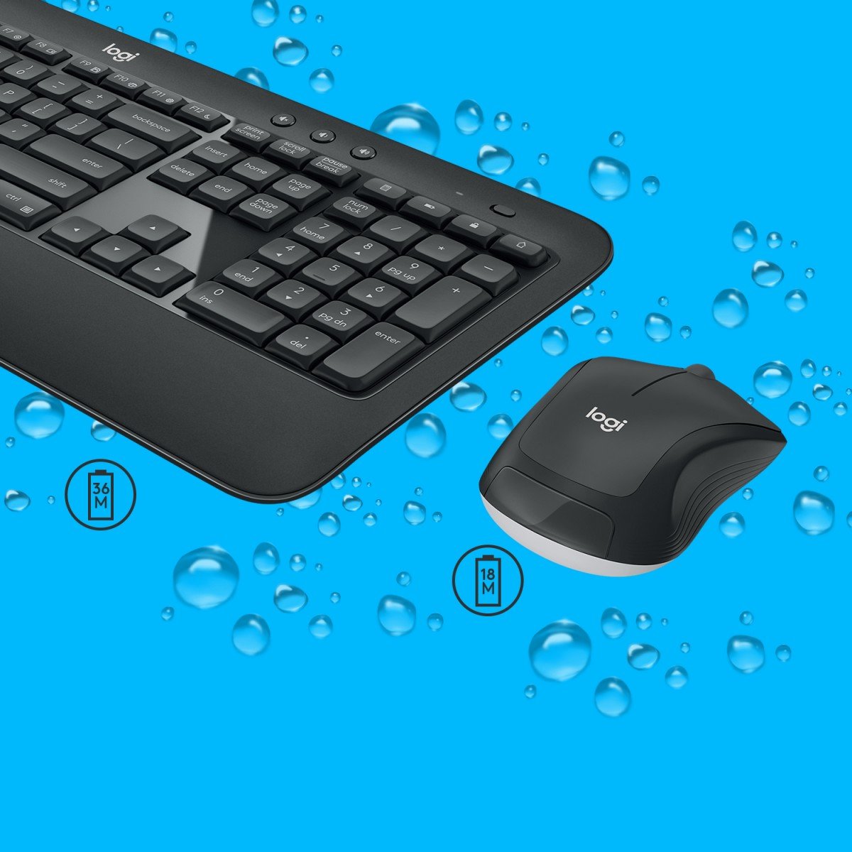 Logitech MK540 Advanced clavier Souris incluse Universel RF sans fil QWERTY US International Noir