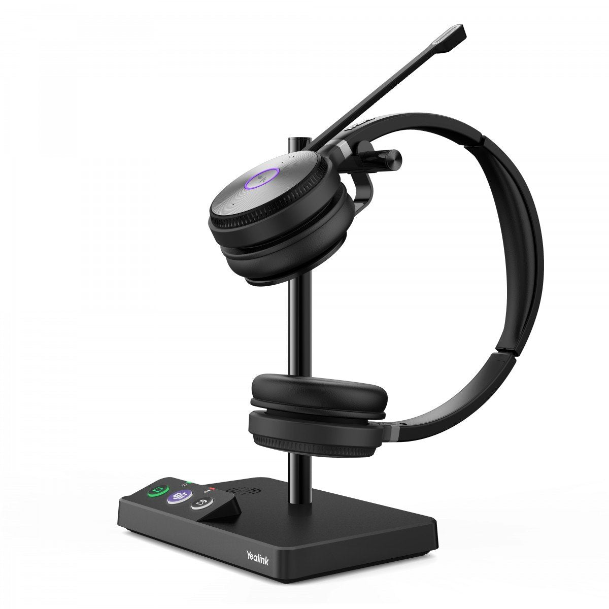 Yealink WH62 Dual UC Sans fil Arceau Bureau/Centre d'appels Micro-USB Socle de chargement Noir