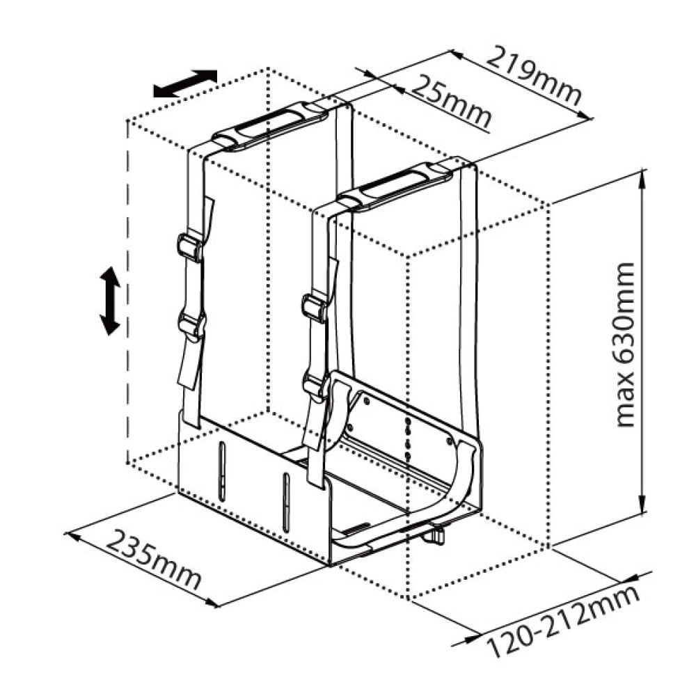 Techly ICA-CS 62 Support d'ordinateur latéral