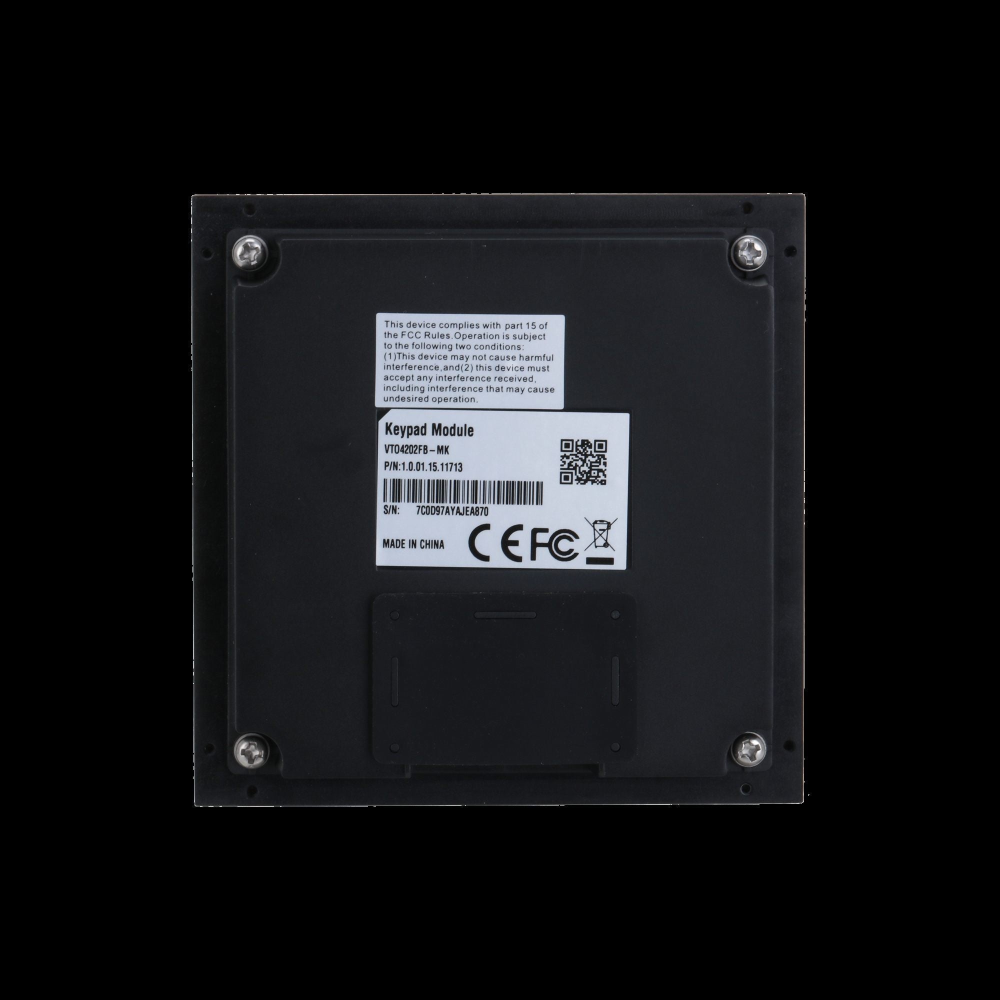 Dahua VTO4202FB-MK Module de clavier pour IP VDP. IK07