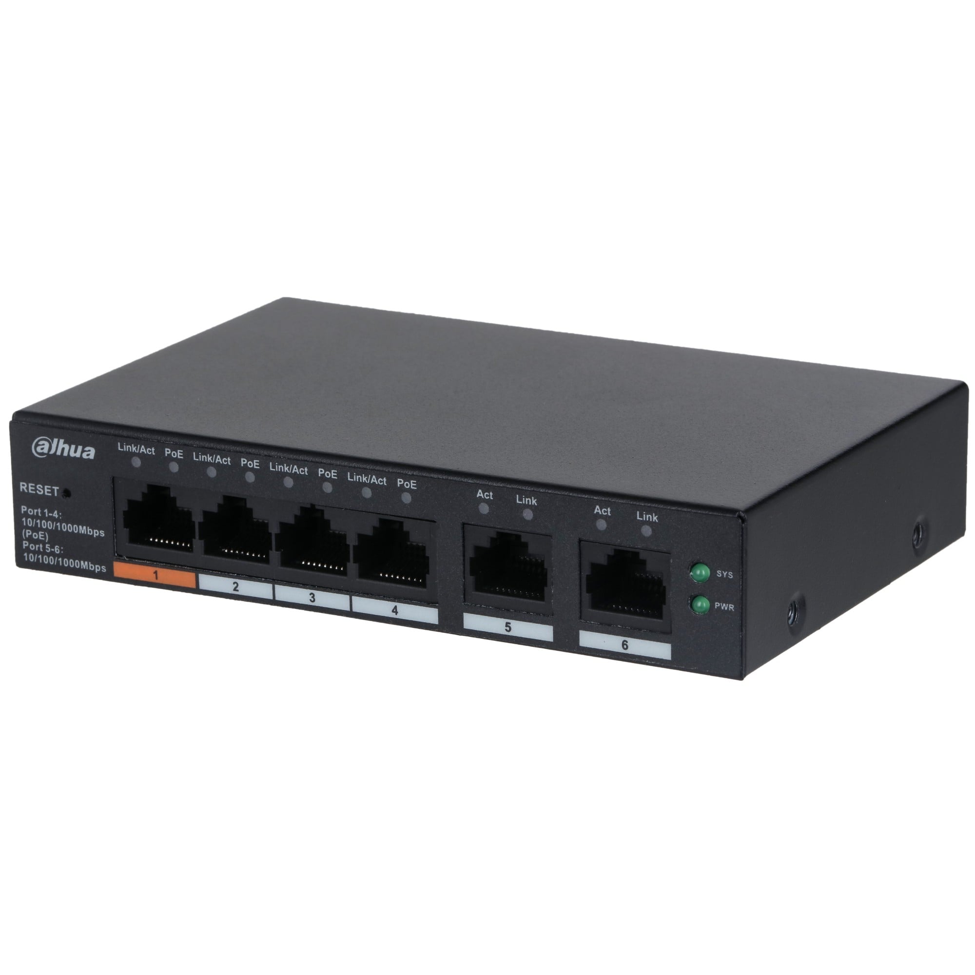 Dahua CS4006-4GT-60 Commutateur Gigabit de Bureau Géré dans le Cloud a 6 Ports avec 4 Ports PoE