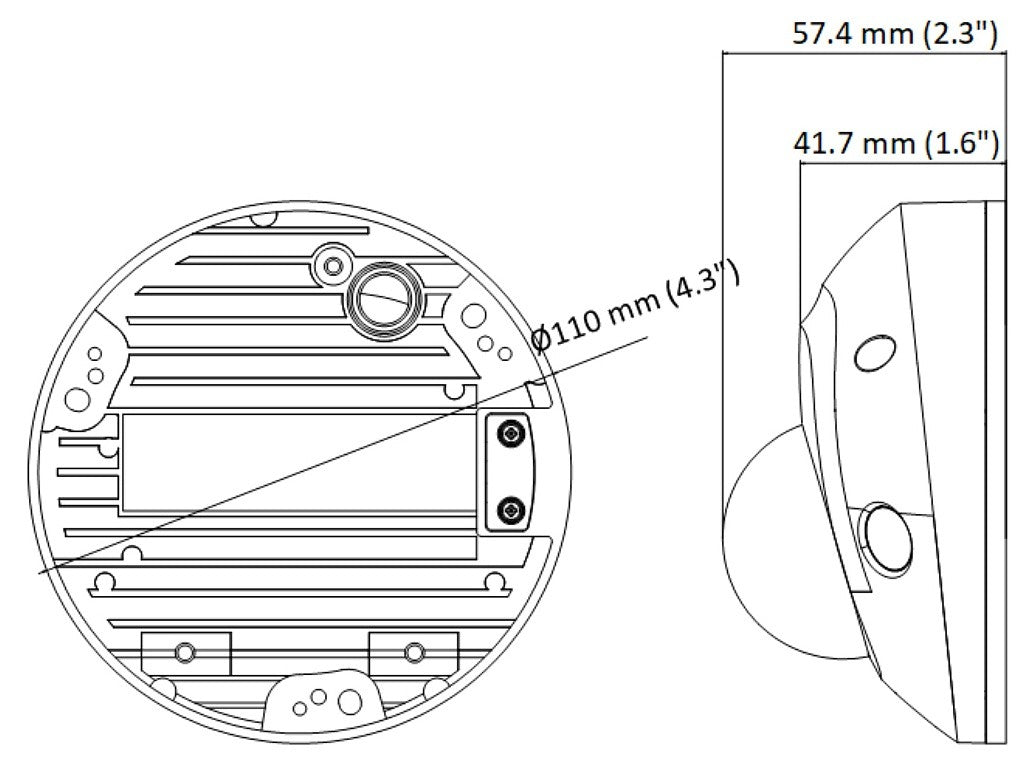 Hikvision DS-2CD2543G2-IWS(2.8mm) 4 MP AcuSense Built-in Mic Fixed Mini Dome Network Camera