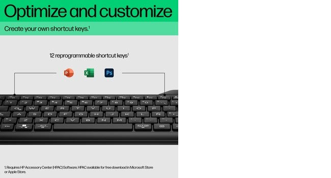 Clavier sans fil HP 475 mode double - récepteur USB + Bluetooth - noir QWERTY (7N7B9AA#ABB)