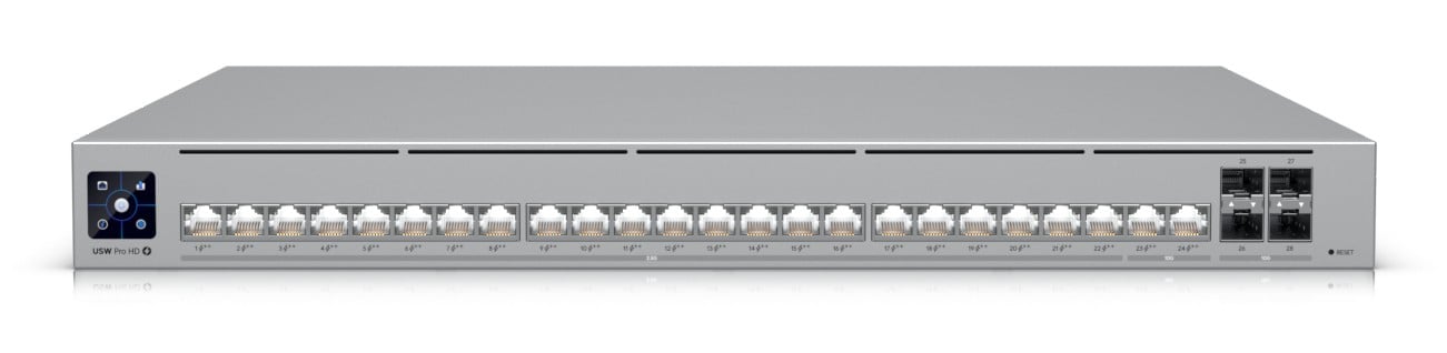 Ubiquiti UniFi Pro HD 24 PoE Géré L2/L3 2.5G Ethernet (100/1000/2500) Connexion Ethernet, supportant l'alimentation via ce port (PoE) 1U Gris