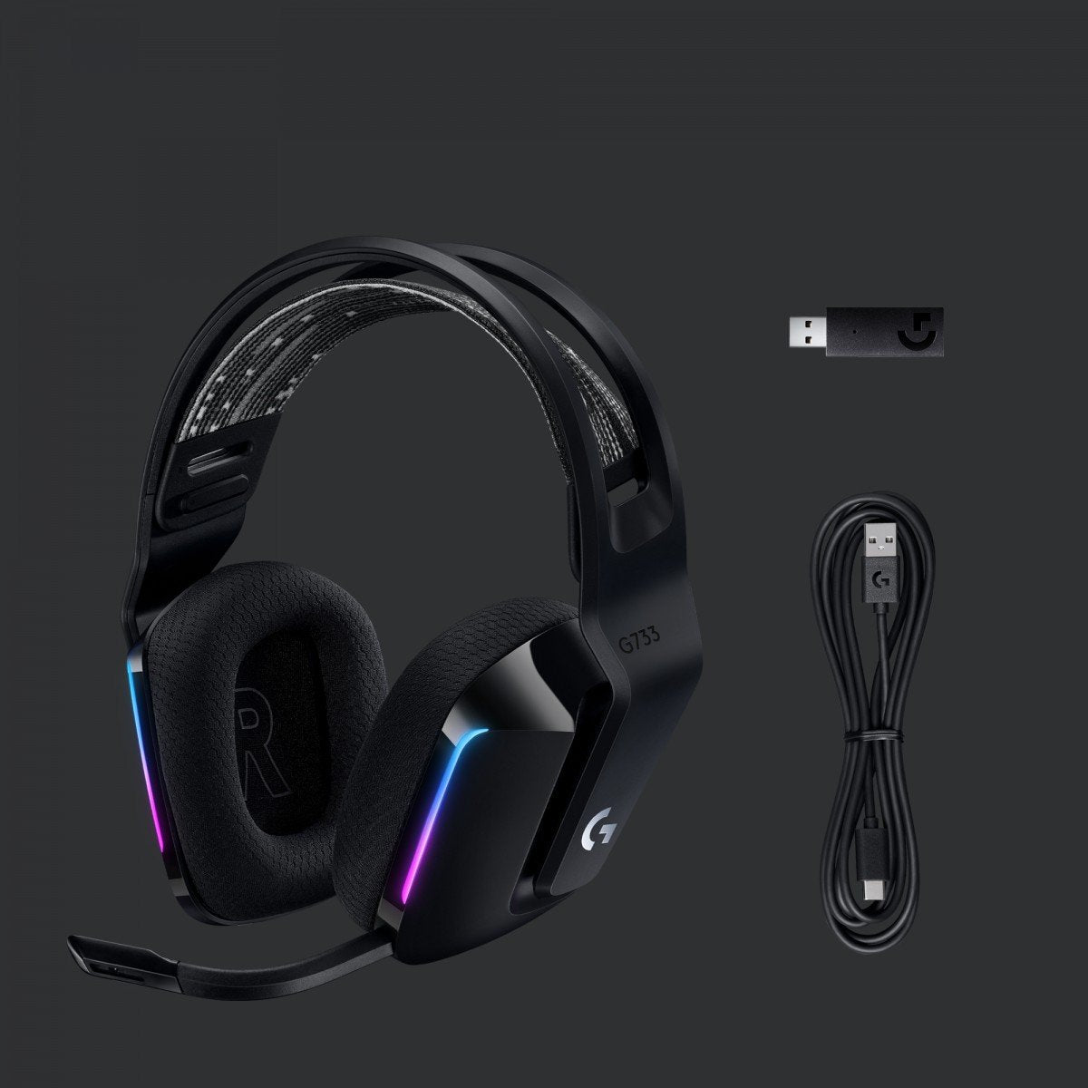 G733 LIGHTSPEED WirelessRGBHeadset BLACK