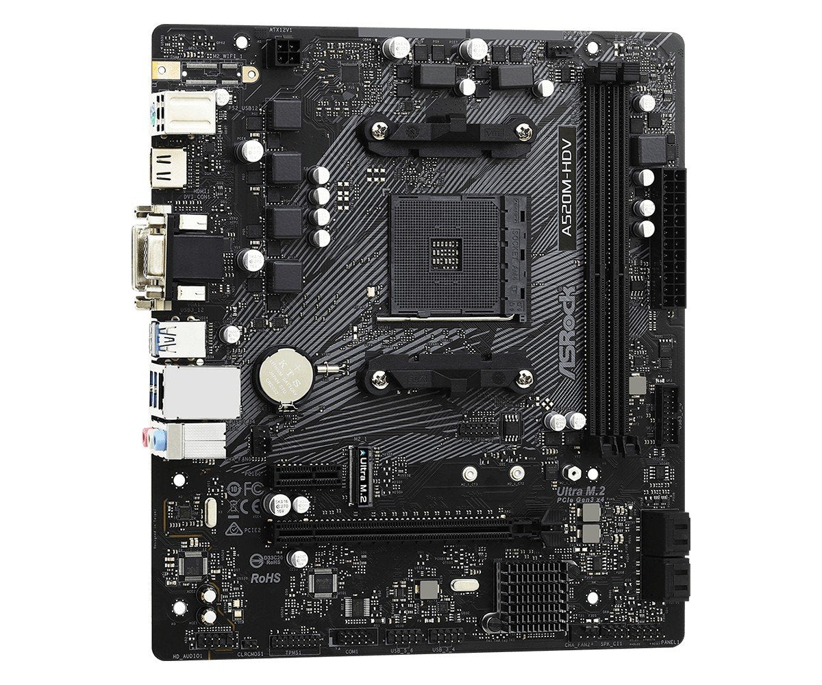 Asrock A520M-HDV Emplacement AM4 micro ATX