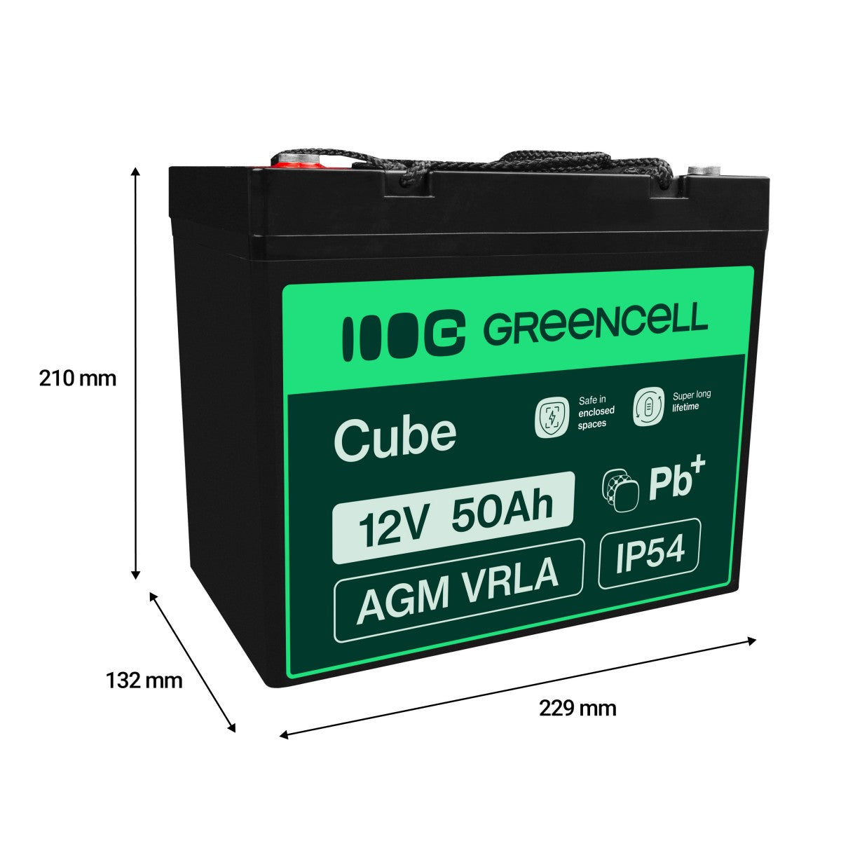Green Cell AGM56 batterie de véhicule Mat de verre absorbé 50 Ah 12 V